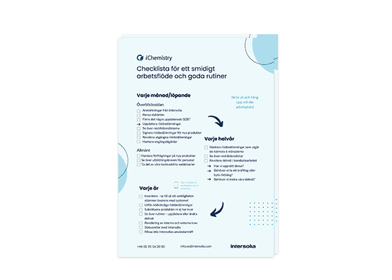 Checklista Rutiner i iChemistry